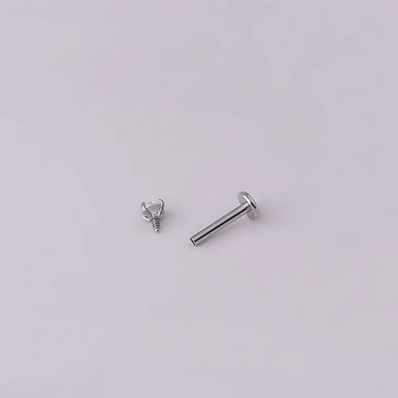 Stainless Steel Crystal Labret Studs