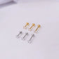 Stainless Steel Crystal Labret Studs